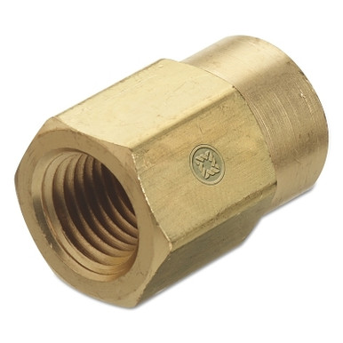 PIPE THREAD REDUCER COUPLINGS, 1/4" NPT FEMALE X 1/2" NPT FEMALE, BRASS