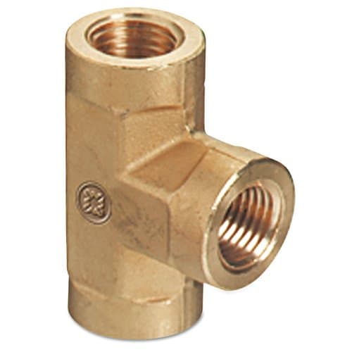 PIPE THREAD TEES, 1/4" NPT FEMALE 3-WAY, BRASS