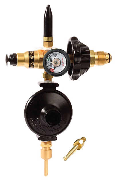 HELIUM BALLOON INFLATOR, DUAL FOIL & LAYEX TILT VALVE, TIE HOOK & RIBBON CUTTER, HAND TIGHT INLET