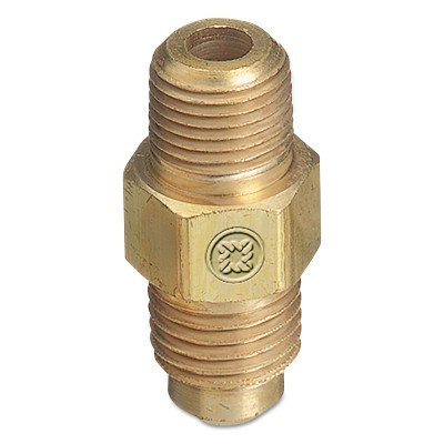 BRASS SAE FLARE TUBING CONNECTIONS, CGA-165 MALE X 1/4" NPT MALE, BRASS