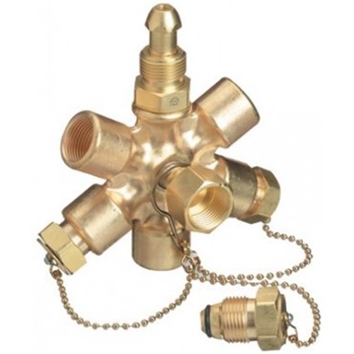 INDUSTRIAL MANUAL MANIFOLD, CGA-580 ARGON, 6 CYLINDERS