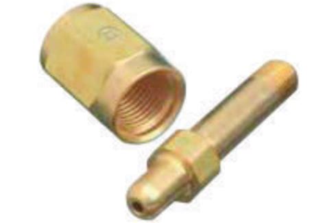 RIGID PIGTAILS, CGA-300 .830"-14 NGO, RH FEMALE INLET & OUTLET 5/16" X .065" WALL BRASS TUBING, 20" FINISHED LENGTH OVERALL