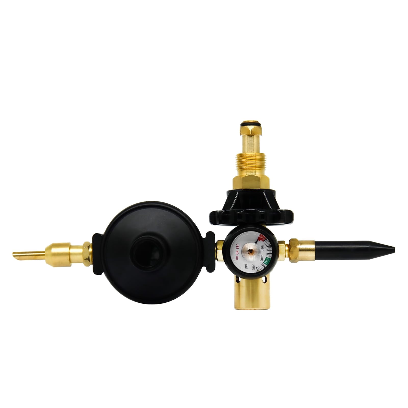 HELIUM INFLATOR/REGULATOR, CGA-580 HELIUM DUAL INFLATOR FOR FOIL & LATEX