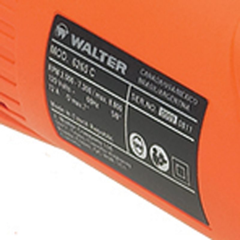 RATING PLATE "BIG BUFF" 120V