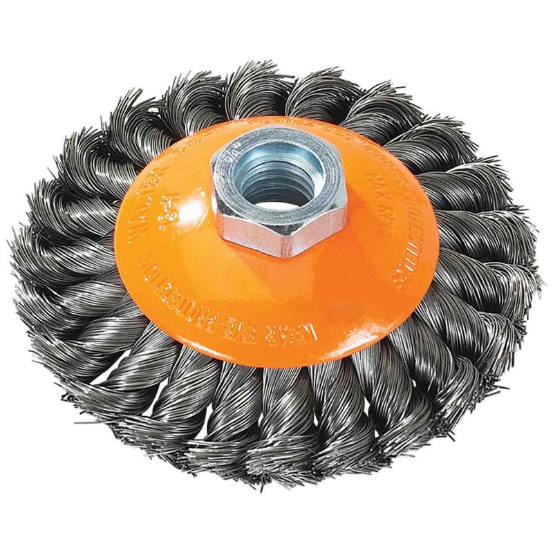 WALTER 7X5/8 SS SAUCER CUP BRUSH