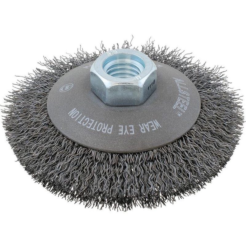 ALLSTEEL 5" 5/8-11 CRIMPED CUP BRUSH