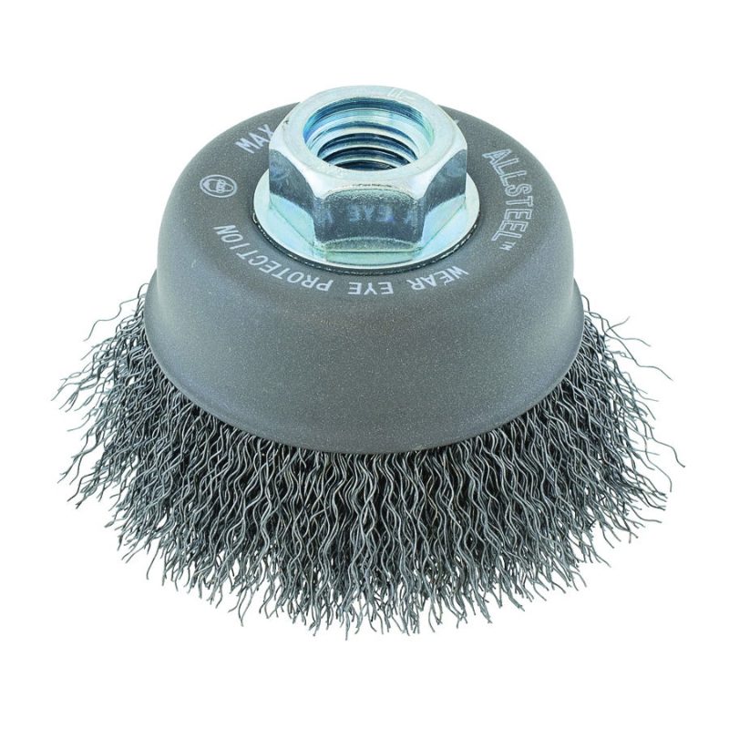 ALLSTEEL 5X5/8" CRIMPED SAUCER BRUSH
