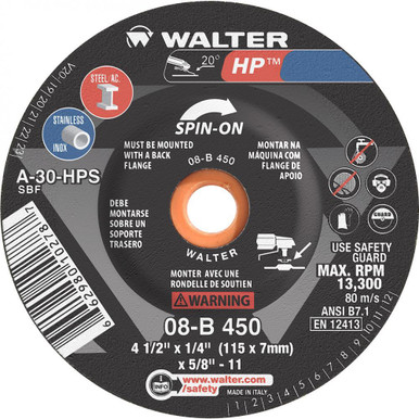 4-1/2X1/4 A30SS SPIN-ON WHEELS