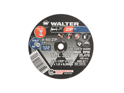 3X1/32X1/4 ZIP C/O WHEELS-PKG 5