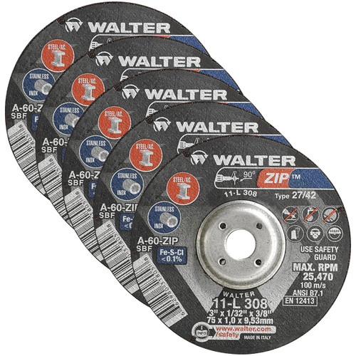 3X1/32X3/8 ZIP C/O WHEELS-PKG 5