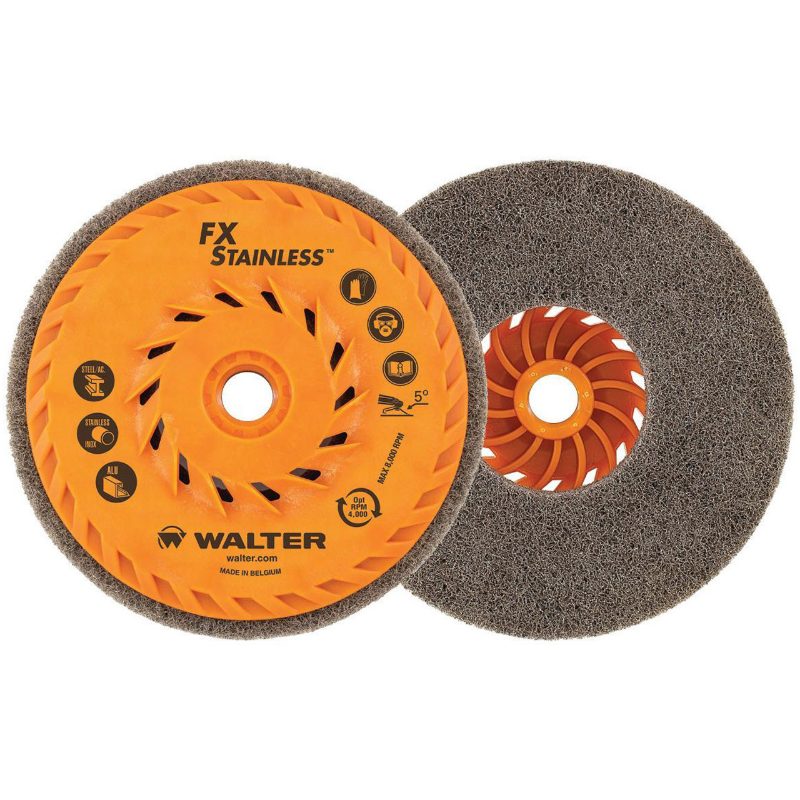 4-1/2 FX STAINLESS CUP WHEEL, SPIN-ON