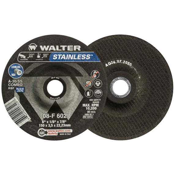 6X1" FX STAINLESS WHEEL, 7/8'' ARBOR