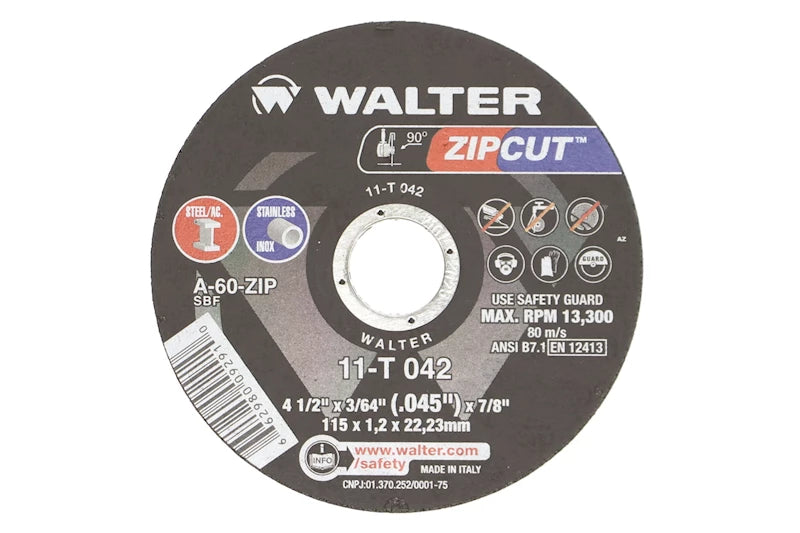 ZIP WHEEL 4.5X3/64X7/8'' T1 CUT-OFF WHEEL