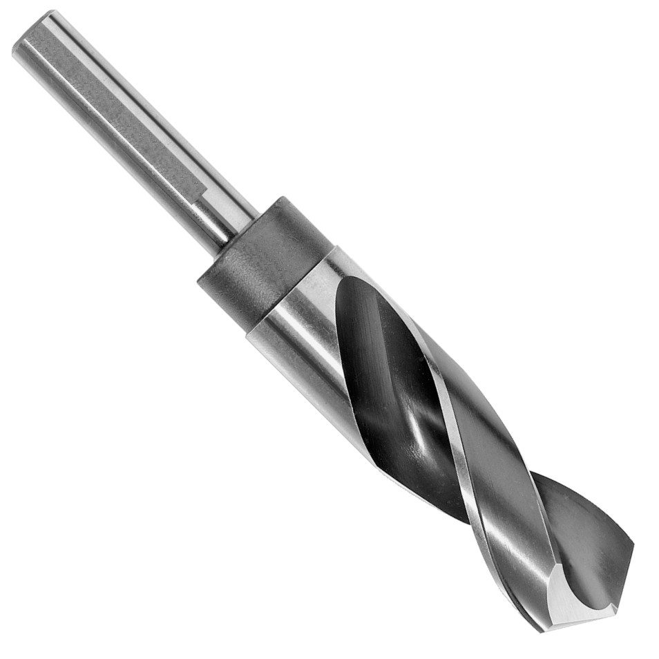Triumph Drills 1/2" Reduced Shank 3-Flats HSS Black Oxide Flutes 17/32