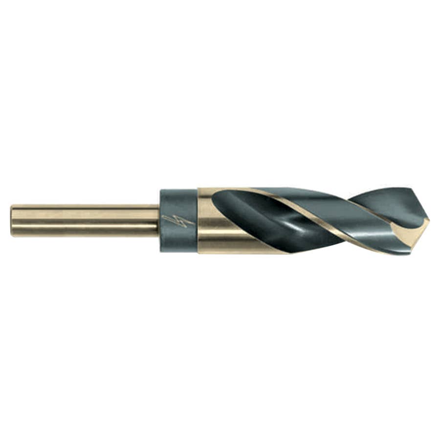 ThunderBit Drills 1/2" Reduced Shank 3-Flats HSS Black & Bronze Oxide 41/64