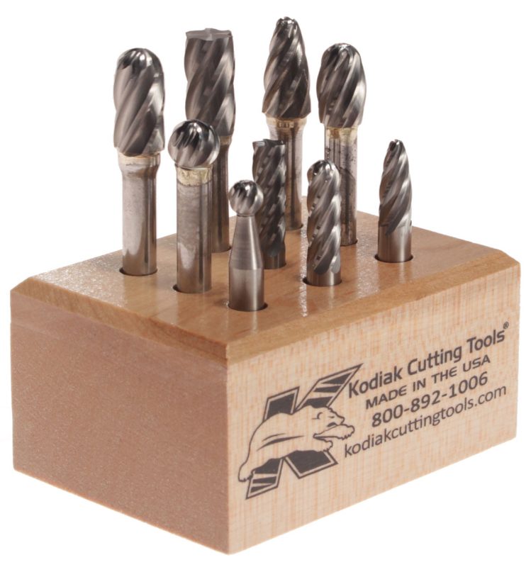 Triumph 9 Piece Solid Carbide Bur Set Bright Finish SA-1, SC-1, SD-1, SE-1, SF-1, SG-1, SH-1, SL-1, SM-1