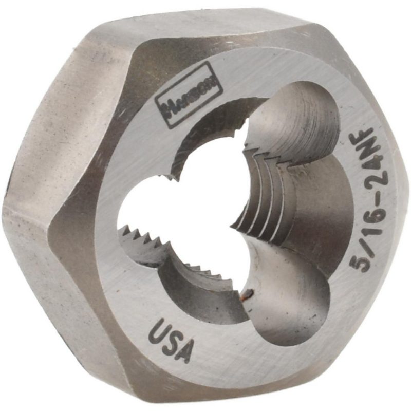 Triumph Hex Rethreading Dies Carbon Steel Bright Finish 5/16-24 NF