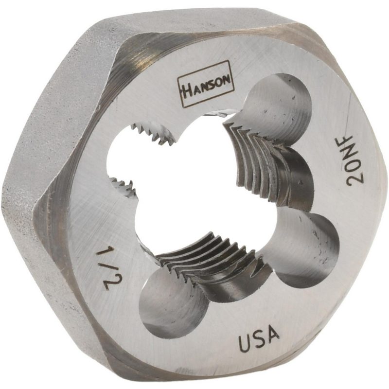 Triumph Hex Rethreading Dies Carbon Steel Bright Finish 1/2-13 NC