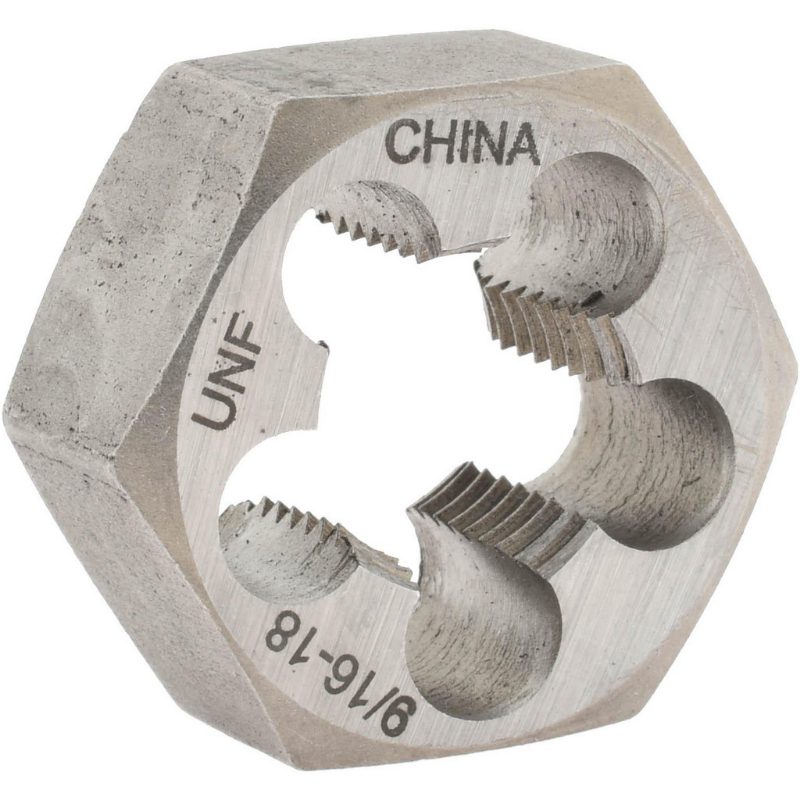 Triumph Hex Rethreading Dies Carbon Steel Bright Finish 9/16-18 NF