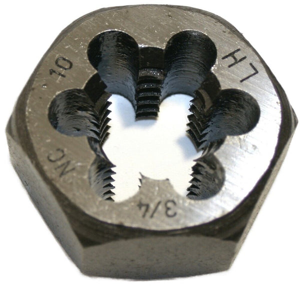 Triumph Hex Rethreading Dies Carbon Steel Bright Finish 3/4-10 NC