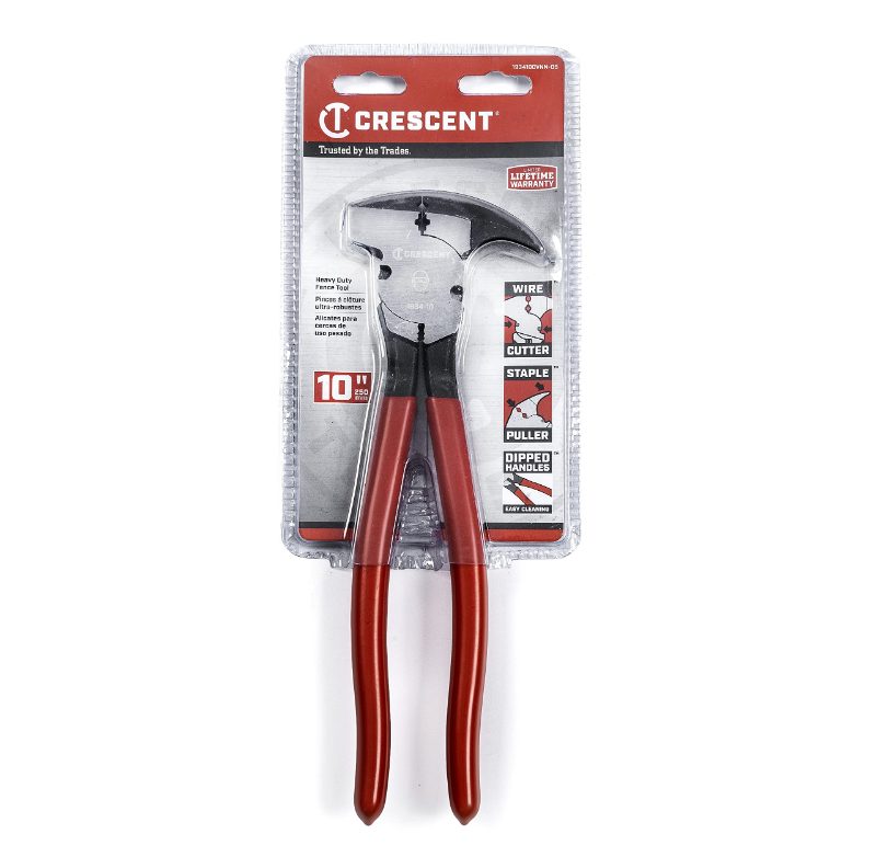 10" Dipped Handle Heavy-Duty Solid Joint Fence Tool Pliers