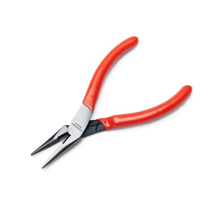 5" Mini Dipped Handle Long Flat Nose Plier