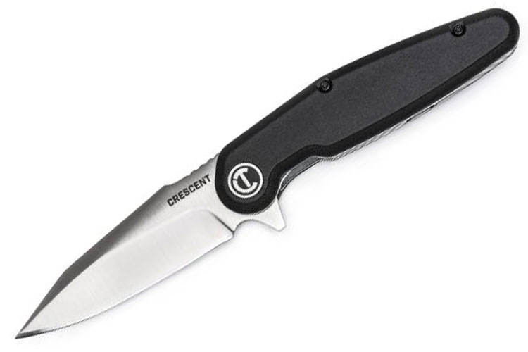 3-1/2" Harpoon Blade Composite Handle Pocket Knife, Black