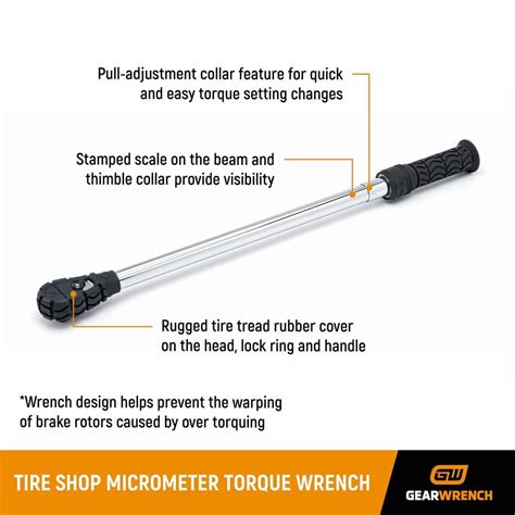 GEARWRENCH TRQ WR TIRE SHOP 1/2DR 30-250 FT-LB