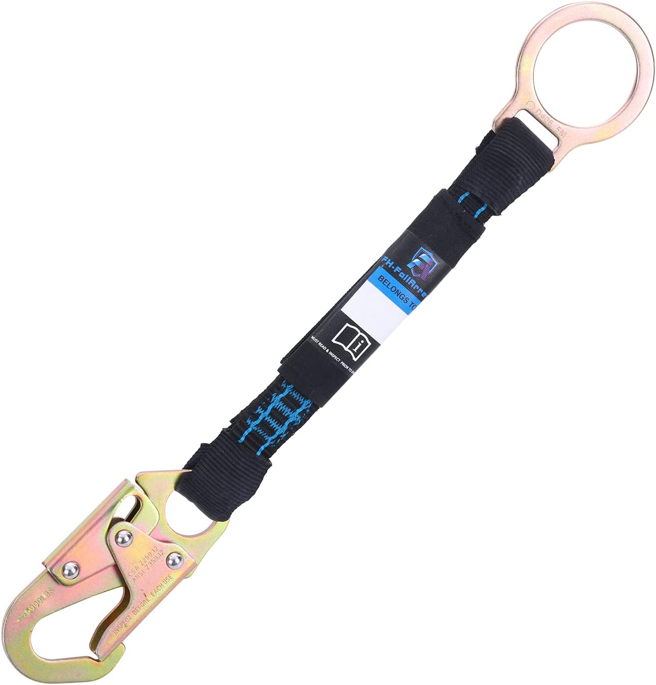 18" D-Ring Extension w/ Steel Snap Hook