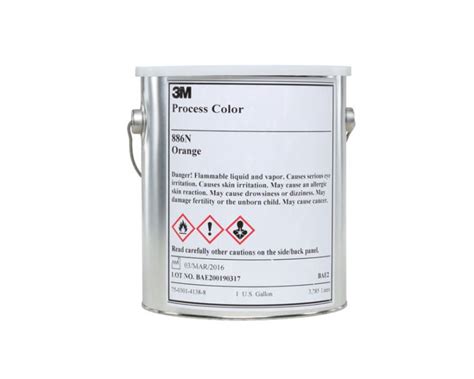 3M™ Transparent Process Colours, 886I, orange, 1 gallon (3.8 L)