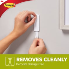Command™ Sawtooth Picture Hanger with Water-Resistant Strips 17040C, White, Large, 1 Hanger, 2 Strips Per Pack