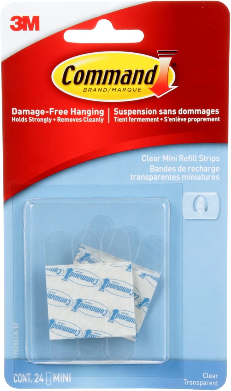 Command™ Clear Mini Refill Strips 17020CLR-EF