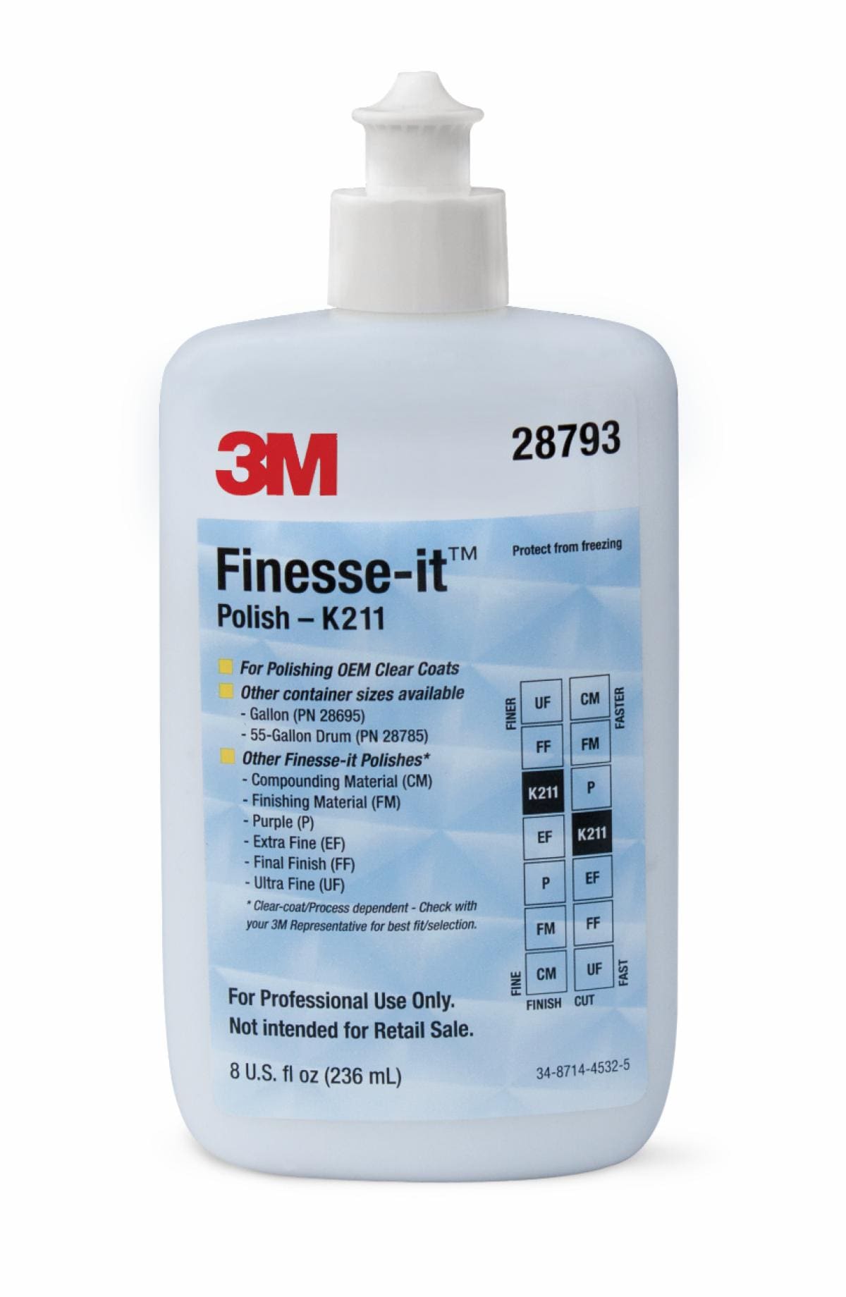 3M™ Finesse-it™ Polish – K211, 28793, white, 8 oz (236.58 mL)