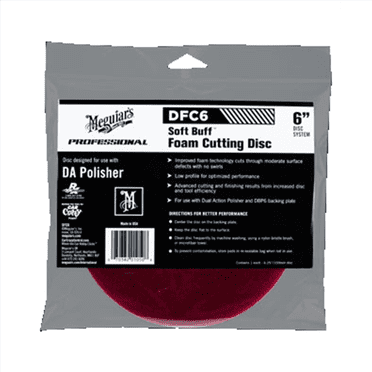 Meguiar's® Dual Action Foam Finishing Disc DFF6, Black, 6 in (15.24 cm), 1/Pack