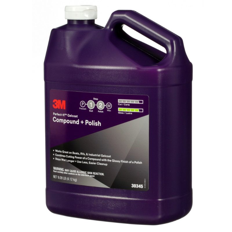 3M™ Perfect-It™ Gelcoat Compound + Polish 30345, 1 gal (9.09 lb), 4/Case
