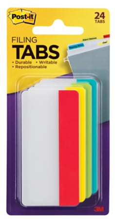 Post-it® Filing Tabs 686-ALYR3IN, 3 in x 1.5 in (76.2 mm x 38.1 mm)
