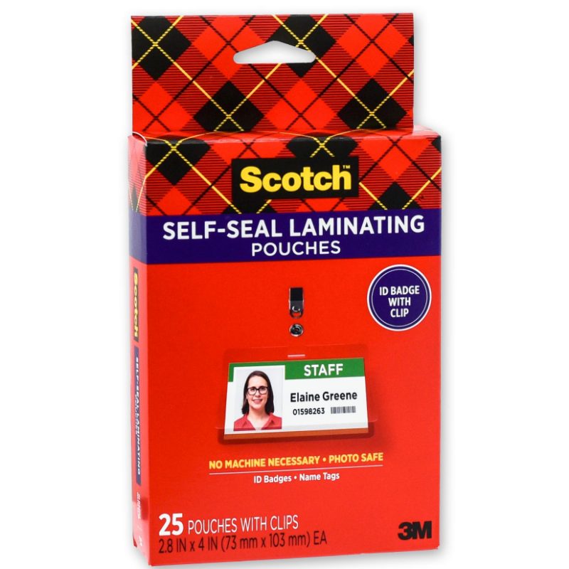 Scotch® ID Badge and Tag Protectors, LS852G