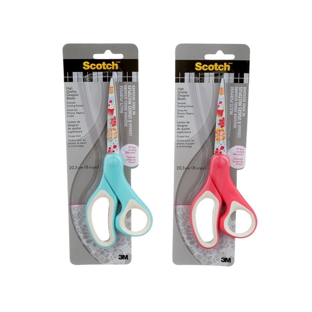 Scotch™ Multi-Purpose Scissors 1428-2-EF, 8 in (203.2 mm), 2/Pack