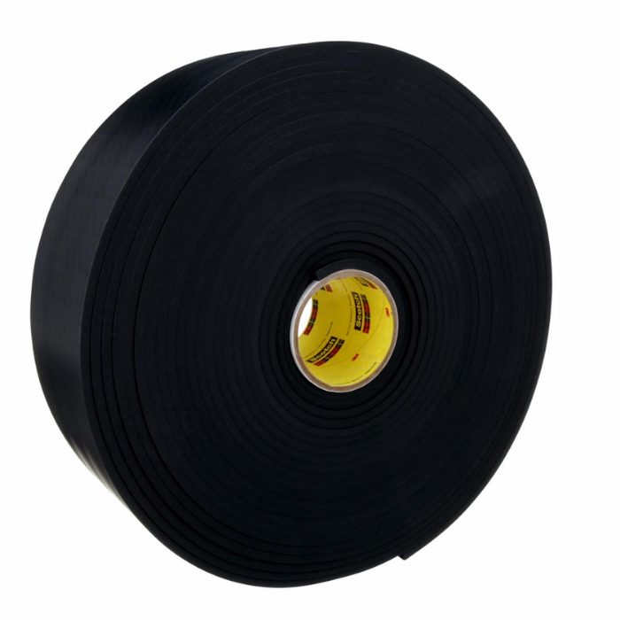 3M™ Bumpon™ Resilient Rollstock SJ5904 Black A20FL, 9.0 in x 18 yds, 1/Case