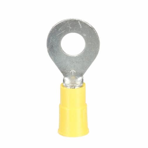 3M™ Highland™ Ring Terminal, RV10-14Q, vinyl insulated, stud size 1/4 in, AWG 12-10