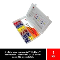3M™ Highland™ Terminal Kit, HTK-1, 180 pieces, refillable kit is compact, portable and durable, 4 Kits/Case