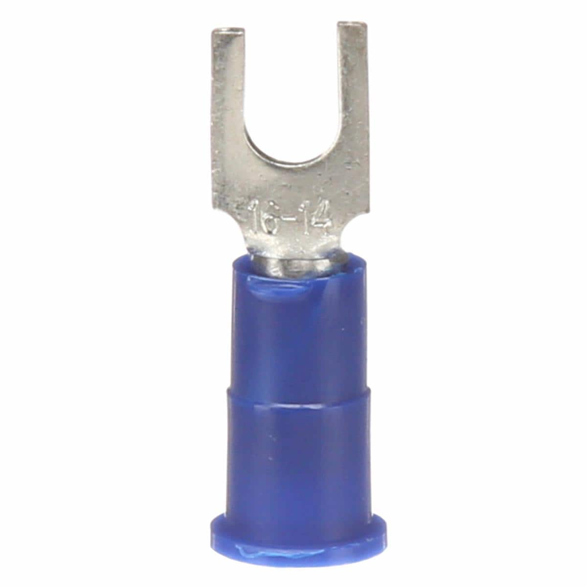 3M™ Highland™ Block Fork Terminal, BFV14-6Q, vinyl insulated, stud size #6, AWG 16-14