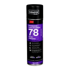 3M™ Polystyrene Insulation Spray Adhesive, 78, clear, inverted, 24 fl oz. (709.8 ml)