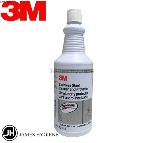 3M™ Stainless Steel Cleaner & Protector with Scotchgard™, Ready-to-Use with Flip-Top Cap, 1 Quart (0.95 L), 6/Case