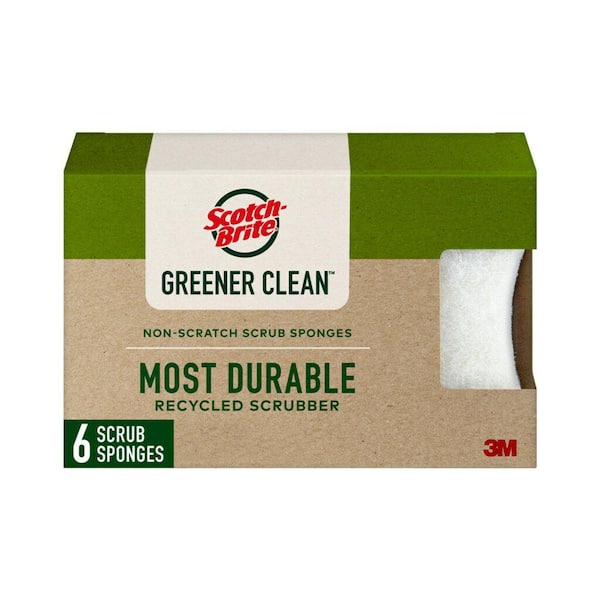 Scotch-Brite® Greener Clean™ Non-Scratch Scrub Sponge 97033-CA, 3/Pack