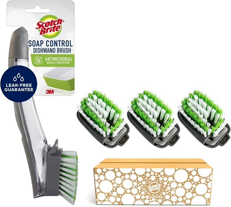 Scotch-Brite™ Advanced Soap Control Dishwand Brush Scrubber
