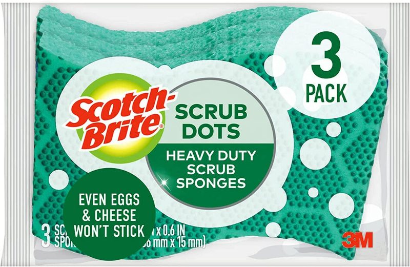 Scotch-Brite® Scrub Dots Heavy Duty Scrub Sponge, 3/pack