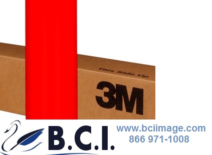 3M™ Scotchcal™ Special Effects Film, 7725SE-414 Red-Orange Fluorescent, 6 in X 50 yd