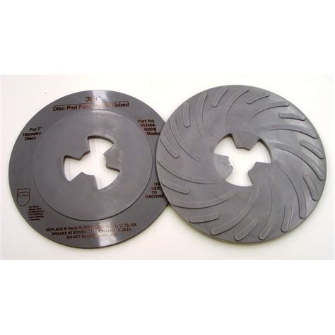 3M™ Disc Pad Face Plate Ribbed, 80516, grey, 7 in (177.8 mm), medium