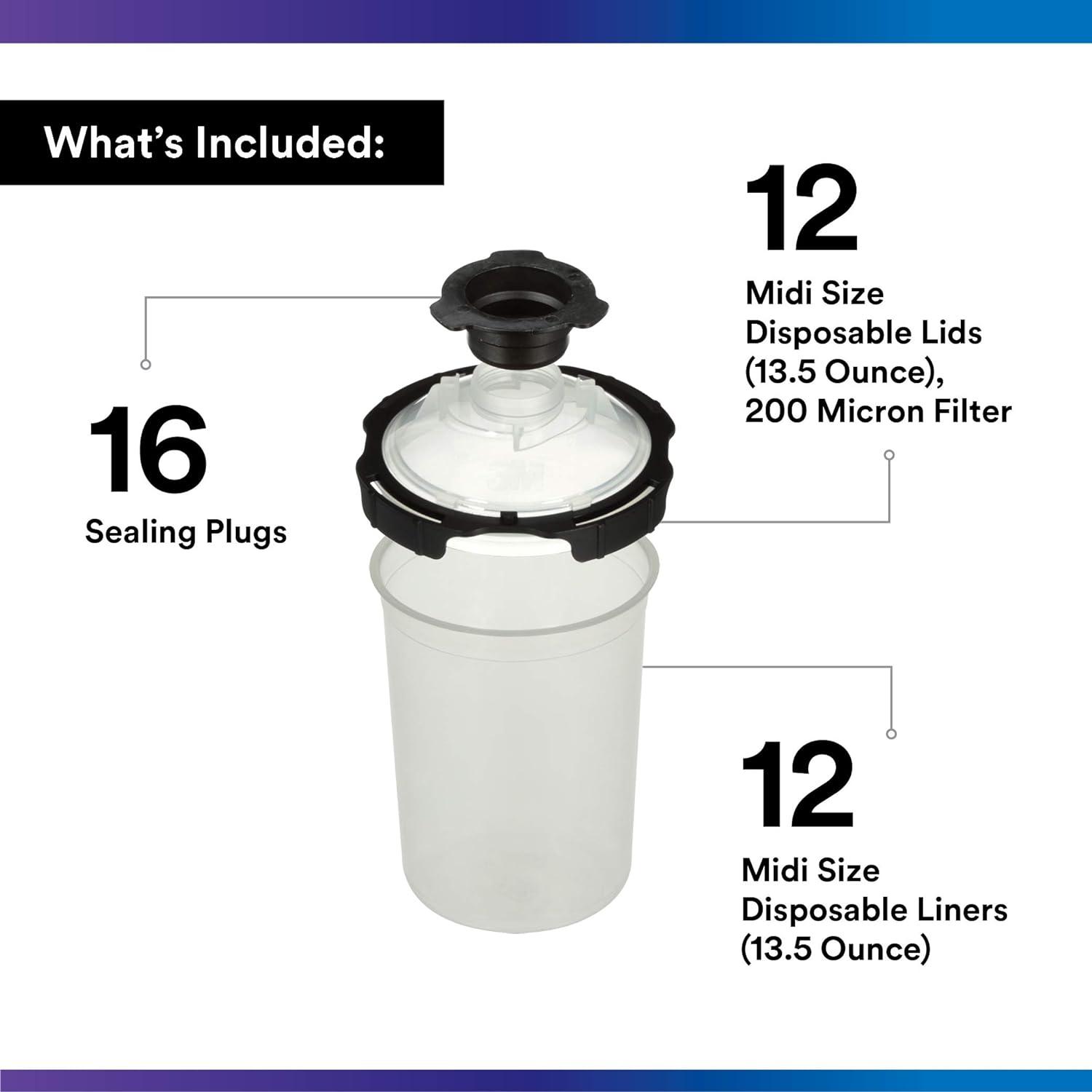 3M™ PPS™ Series 2.0 12-Pack Refill Kit 26171, Midi (13.5 fl oz, 400 mL), 200 Micron Filter, 2 Kits/Case